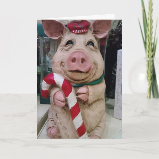 DEZE KLEINE PIGGY ZEGT MERRY CHRISTMAS FEESTDAGEN KAART (Voorkant)
