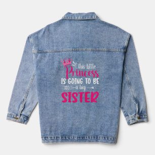 Deze kleine prinses wordt een grote zus denim jacket