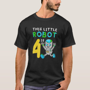 Deze kleine robot is 4-jarige jeugdrobots t-shirt