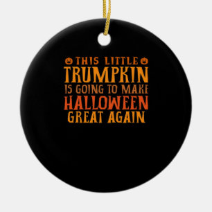 Deze kleine Trumpkin gaat Halloween Gr maken Keramisch Ornament
