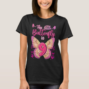 Deze kleine vlinder is 9 jaar oud en 9 jaar oud. t-shirt