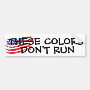 deze kleuren leiden de amerikaanse patriottische u bumpersticker