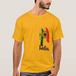 Deze kleuren lopen niet op de Indiase vlag tiranga T-shirt