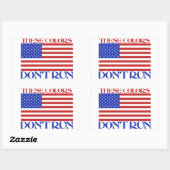 Deze kleuren lopen niet rechthoekige sticker (Vel)