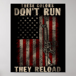 Deze kleuren lopen niet, ze herladen, wapens met d poster
