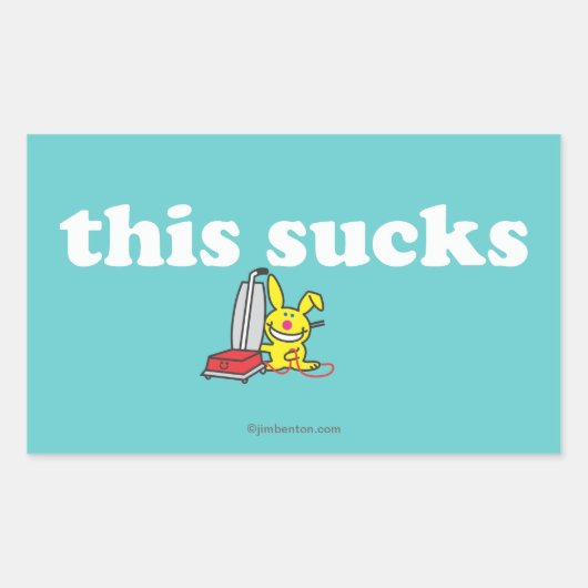 Deze kloten rechthoekige sticker (Voorkant)