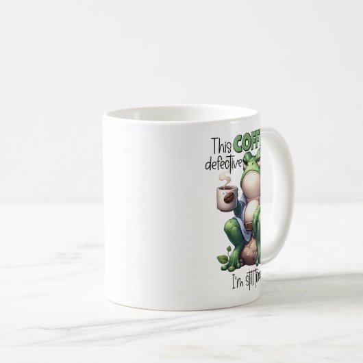 "Deze koffie is defect" Grumpy Frog Mok (Voorkant rechts)