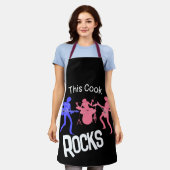 Deze kok rocks schort (Gedragen)