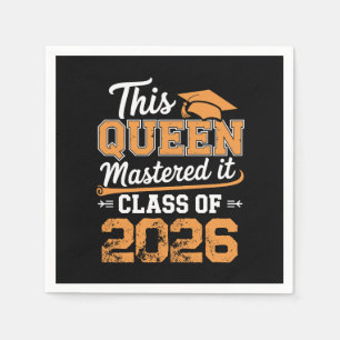 Deze Koningin Beheerst Het Klas Van 2026 Afstudere Servet