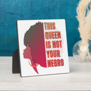 Deze koningin is NIET UW NEGRO Black History Maand Fotoplaat