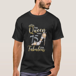 Deze koningin maakt 75 jaar verbluffend 75 jaar t-shirt