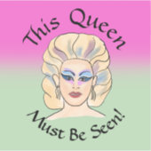 Deze koningin moet een fantastische vinyl Sticker  (Voorkant)