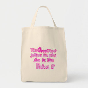 Deze koningin volgt nooit de regels van de canvas tote bag