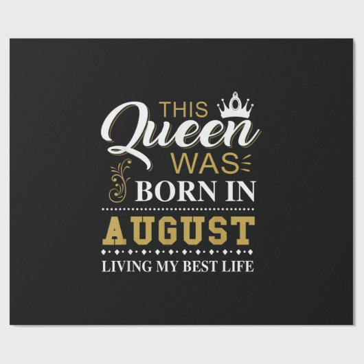 Deze koningin werd geboren in augustus 2010. cadeaupapier (Vlak)