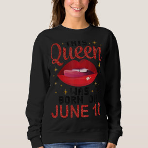 Deze koningin werd geboren op 10 juni en was blij trui