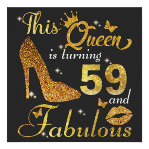 Deze koningin wordt 59 en Fabulous verjaardag shi Perfect Poster