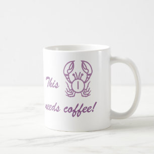 Deze krab heeft koffie nodig met Moody Coffee Koffiemok