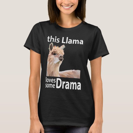 Deze lama houdt van wat drama grappige lama t-shirt (Voorkant)