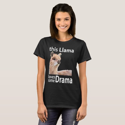 Deze lama houdt van wat drama grappige lama t-shirt (Voorkant volledig)