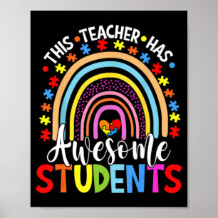 Deze leraar heeft Geweldige studenten Regenboogaut Poster
