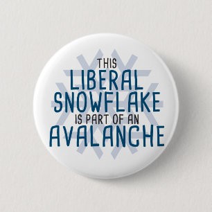 Deze liberale sneeuwvlok is onderdeel van een Aval Ronde Button 5,7 Cm