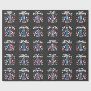 Deze Little Firecracker is 1 Verjaardag 4 juli Cadeaupapier