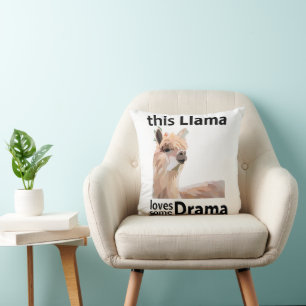 Deze Llama Houdt van Enige Drama Grappige Llama Kussen