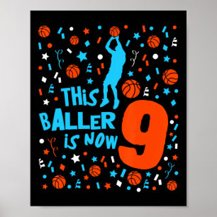 Deze Ller Is Nu 9 - Kinderen 9e Verjaardag Sketll Poster