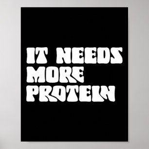 Deze maaltijd heeft meer eiwit liefhebber bodybuil poster