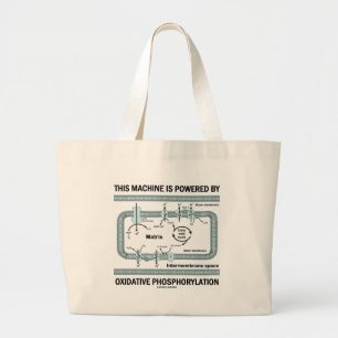 Deze machine aangedreven door oxidatieve fosforyle grote tote bag
