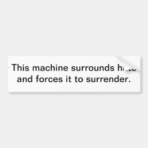 Deze machine bumpersticker