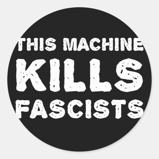 Deze machine doodt fascisten ronde sticker (Voorkant)