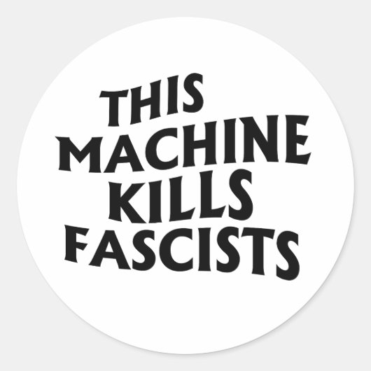 Deze machine doodt fascisten ronde sticker (Voorkant)