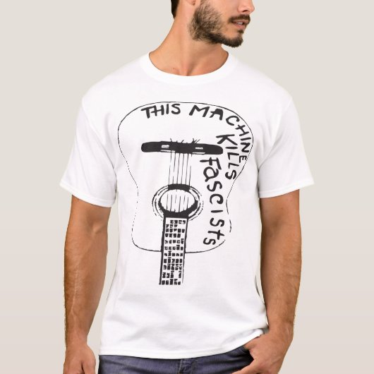 Deze machine doodt fascisten Woody Guthrie Anti Fa T-shirt (Voorkant)