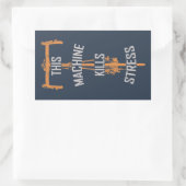 Deze machine doodt stress rechthoekige sticker (Tas)