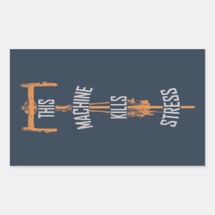 Deze machine doodt stress rechthoekige sticker