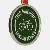 Deze machine rijdt op de veggies fiets metalen ornament (Rechts)