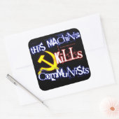 Deze machine... vierkante sticker (Envelop)