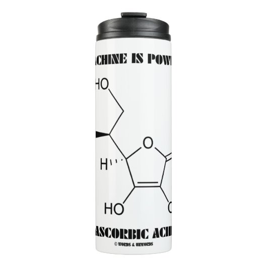 Deze machine wordt aangedreven door ascorbinezuur  thermosbeker (Voorkant)