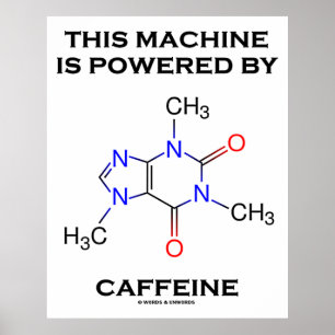 Deze machine wordt aangedreven door cafeïne (molec poster