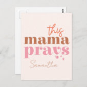 Deze Mama Bidt - Rustiek Boho Design Briefkaart (Voorkant / Achterkant)