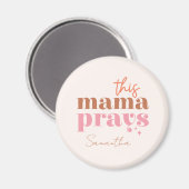 Deze Mama Bidt - Rustiek Boho Design Magneet (Voorkant / Achterkant)