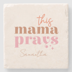 Deze Mama Bidt - Rustiek Boho Design Stenen Onderzetter