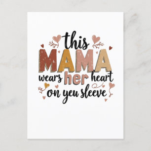 Deze Mama Draagt Haar Hart Op Haar Mouw Briefkaart