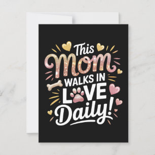 Deze Mama Loopt Dagelijks In Liefde - Pet Mom Life Briefkaart
