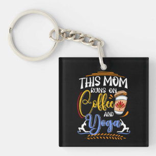 Deze mama loopt op Koffie en Yoga Sleutelhanger