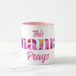 Deze mama Prays Pink Abstracte Mok Moederdag Gift