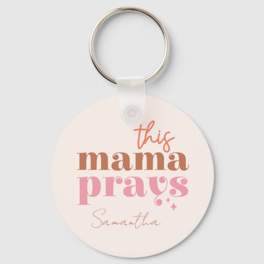Deze mama Prays Sleutelhanger (Voorkant)