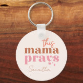 Deze mama Prays Sleutelhanger (Achterkant)