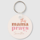 Deze mama Prays Sleutelhanger (Achterkant)